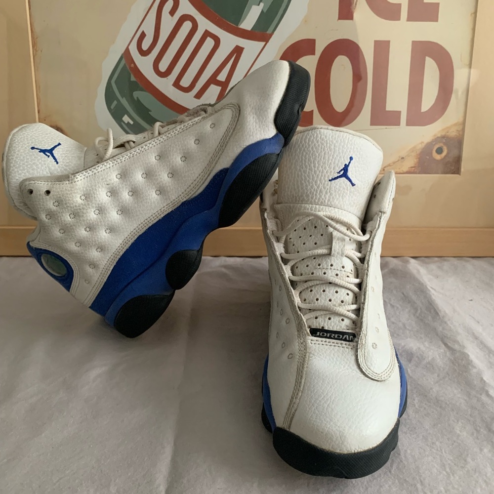 Women's: Jordan 13 Retro White Hyper Royal Black